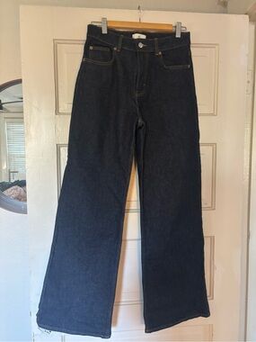 H&M Women's Dark Indigo Wide Leg Jeans